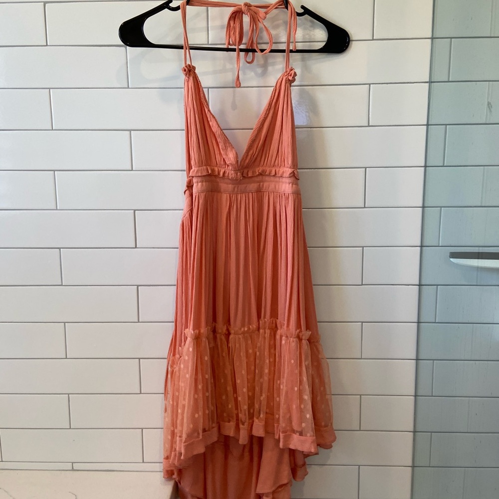 Backless halter dress